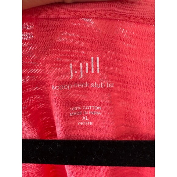 J. Jill Women's Salmon 100% Cotton Scoop-Neck Slub Tee Basic T-Shirt Petite XL - Picture 5 of 5